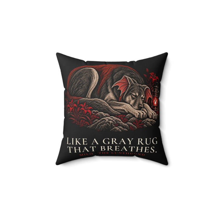 Milo — Gray Rug That Breathes Pillow