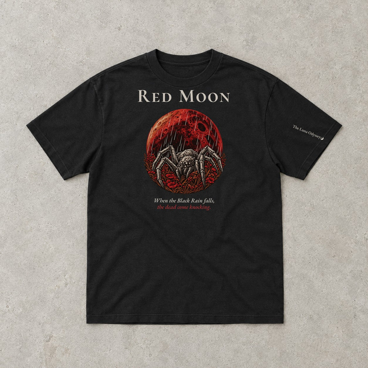 Red Moon Tee — When the Black Rain Falls