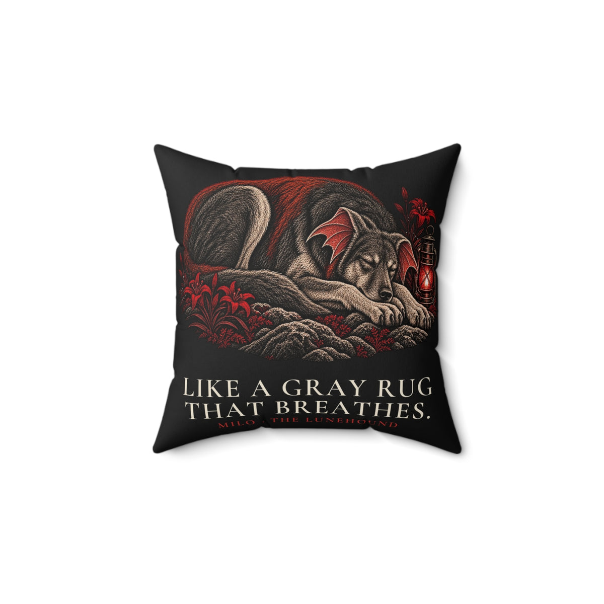 Milo — Gray Rug That Breathes Pillow