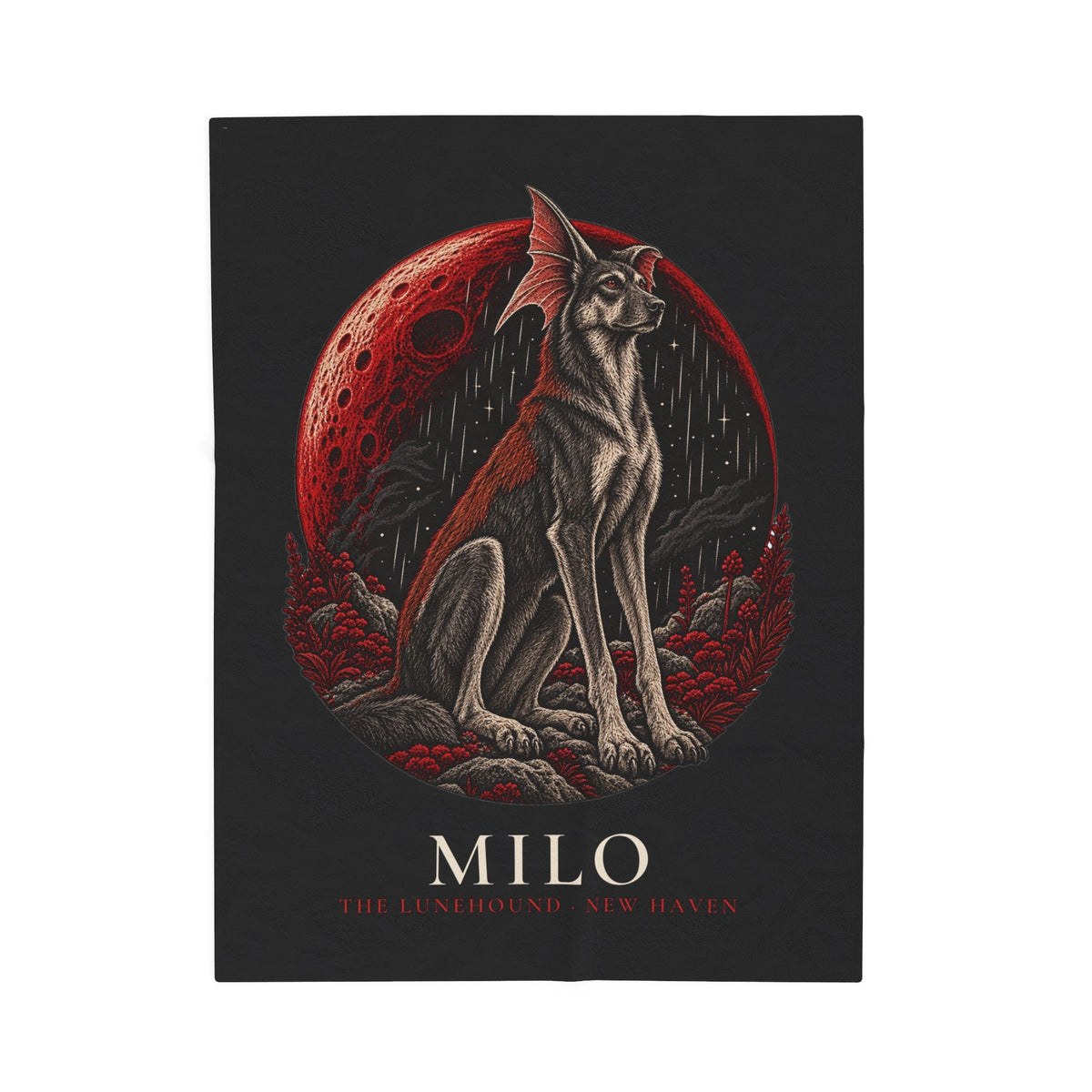 Milo the Lunehound Plush Blanket