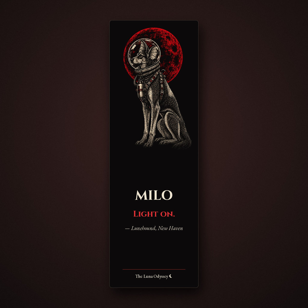 Milo the Lunehound Bookmark