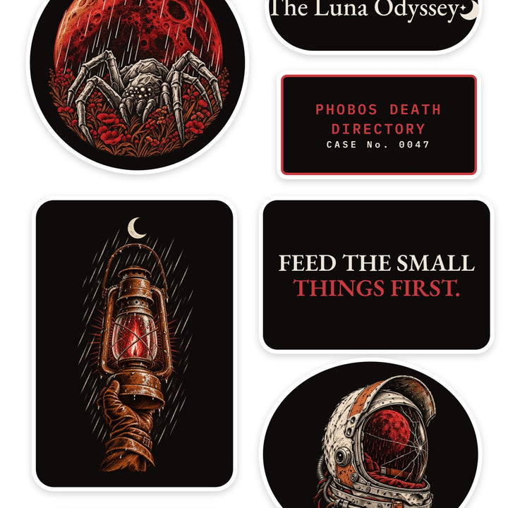 Red Moon Sticker Sheet